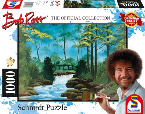 SCHMIDT Puzzle Bob Ross: Die einsame Brü cke 1000 Teile