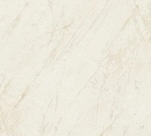 A.S. Création Marmortapete Creme Grau THE BOS 388171 Vliestapete Marmoroptik 10,05 m x 0,53 m Made in Germany
