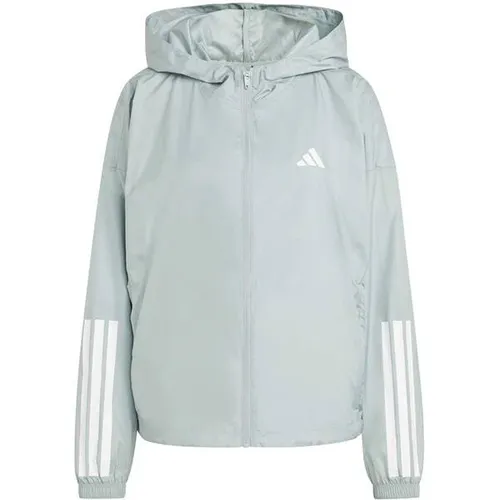 adidas Sportswear Windbreaker mit Kapuze in Mint, Größe L in grün von adidas