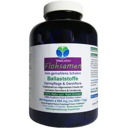 Flohsamen Premium feine Flohsamenschalen INDIEN 360 Psyllium Ballaststoff Kapseln