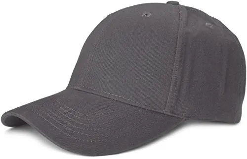styleBREAKER Unisex 6-Panel Baseball Cap | gebürstete Baumwolle | Klettverschluss verstellbar | einfarbiges Basecap für Damen und Herren, Farbe:Anthrazit