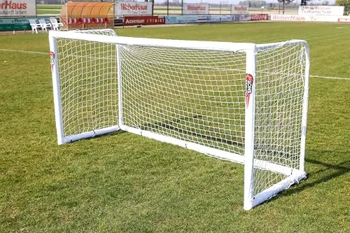 POWERSHOT® Fußballtor - 2,4 x 1,6 m - Made IN Germany - Super stabil - aus uPVC - WETTERFEST - Mit Klicksystem und wählbarem Zubehör (Fußballtor + Transporttasche)