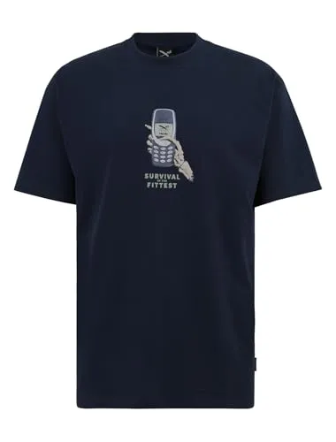 IRIEDAILY Herren T-Shirt The Fittest Bio-Baumwolle Relaxed Fit M Midnight