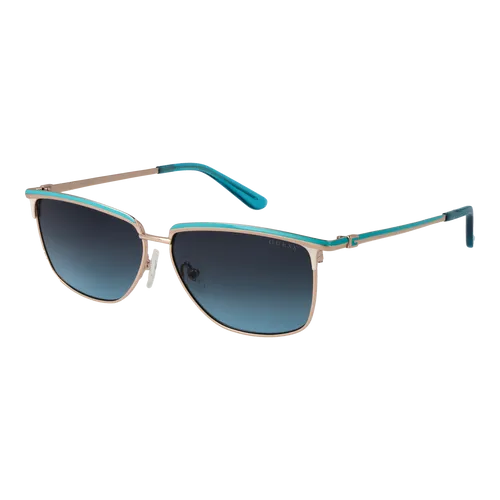 Guess Sonnenbrille GU00133 92W 56 Damen Gold - Sonnenbrille mit stylischem goldenen Metallrahmen und UV-Schutz. Ideal für modebewusste Frauen, die ihr Outfit aufwerten möchten.