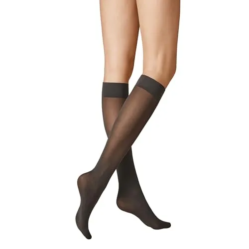 KUNERT Damen Kniestrümpfe Velvet 40 druckfreier Bund 40 DEN