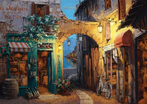 Teile Schmidt Spiele Puzzle Sam Park Gässchen am Comer See 59313 1000