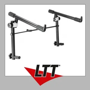Adam Hall Stands SKS024 Keyboardständer Erweiterung/Aufsatz - Keyboard-Ständer Erweiterung aus Aluminium, verstellbar in Breite und Neigung, ideal für SKS01 und SKS03 Stative.