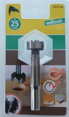 Wolfcraft Forstnerbohrer Ø 25 mm Astlochbohrer Forstnerbohrer Forstnerbohrer