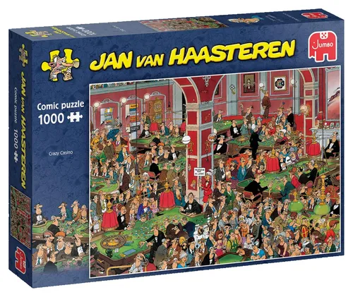 Jumbo Spiele 1119801834 Jan Van Haasteren Crazy Casino - 1000 Teile Puzzle, umweltfreundlich und ideal für entspannende Stunden ohne Bildschirm
