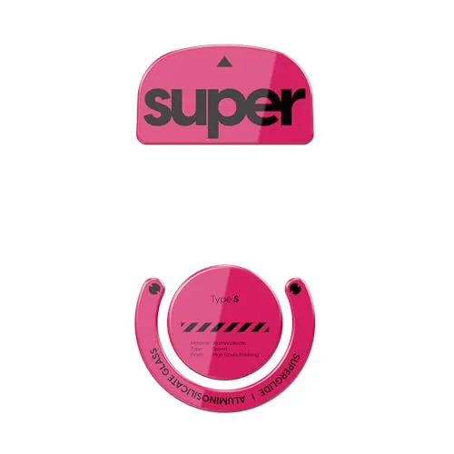 Superglide: Schnellste und geschmeidigste Mausfüße/Skates aus ultrastarkem, makellosem Glas, superschnelle, Glatte und langlebige Sohle für Logitech G Pro X Superlight, Magenta