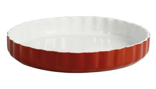 CREALYS 512735 Obstkuchenform, Keramik, 28 cm, himbeerfarben