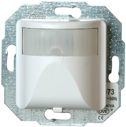 EL BWM W - Bewegungsmelder Unterputz 3-Leiter-Technik, weiß - KOPP Unterputz Bewegungsmelder mit 180° Erfassungsbereich und bis zu 10m Reichweite, ideal für effiziente Lichtsteuerung in Innenräumen.