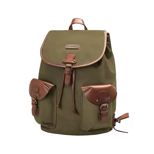 DRAKENSBERG Rucksack 'Henrietta' - Vintage Canvas & Leder für Damen und Herren - Tagesrucksäcke mit 20L Kapazität, ideal für Arbeit und Freizeit. Hergestellt aus hochwertigem Büffelleder und 100% Baumwolle für Langlebigkeit und Stil.