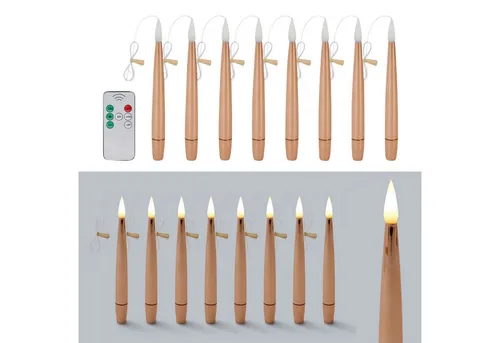 Online-Fuchs schwebende LED Weihnachtskerzen in beige von Online Fuchs