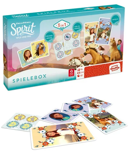 Spirit Wild und Frei - 3in1 Spielebox - ASS Altenburger Mitbringspiel - neu