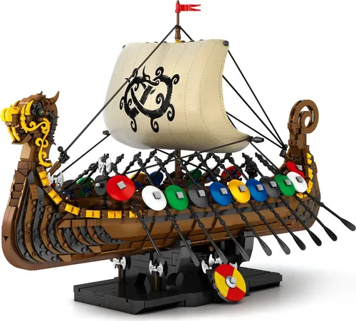 Reobrix Bauset Modell Piratenschiff Wikingerschiff 66101 - Bauspielzeugset für Erwachsene und Jungen, fördert Kreativität und Geschicklichkeit mit authentischem Wikinger-Design und 2547 Teilen.