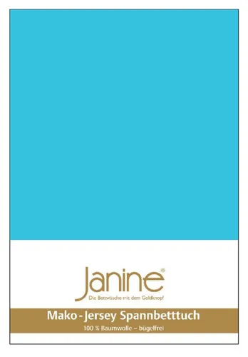 Janine Spannbettlaken Janine Mako Jersey Spannbetttuch Bettlaken 180 - 200 x 200 cm OVP 5007, Mako-Jersey, Gummizug: rundum, (1 Stück)