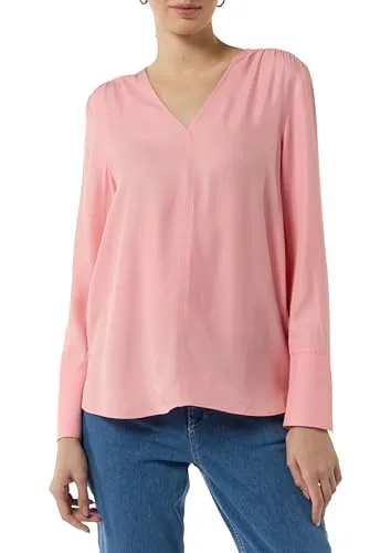 Comma Viskosebluse mit V-Ausschnitt