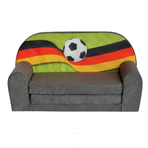FORTISLINE Kindersofa ausklappbar MINI - Spielsofa für Kinder mit Schlaffunktion - Kreatives Möbelstück für das Kinderzimmer: Das ausklappbare Klappsofa MINI bietet eine Liegefläche von 104 cm und fördert die Fantasie beim Spielen und Entspannen. Pflegeleichter Bezug aus Mikrofaser, ideal für kleine Abenteurer!