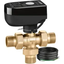 Drei-wege-kugel-zonenventil, Motorisierte Bypass-version, 1', Spannung 24v Caleffi 644364 3by 1'