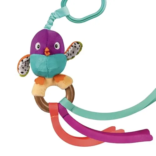 Ravensburger 4853 Play+ Zwitscher-Vogel, Holz-Greifling, Kuscheltier mit Zwitscher-Bauch, Zahnungshilfe, Baby-Spielzeug ab 0 Monaten