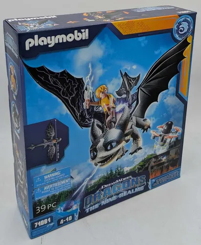 Playmobil Dragons 71081 - Thunder und Tom Spielset, mit beweglichem Drachen und Wikingerschätzen, ideal für kreative Abenteuer ab 4 Jahren