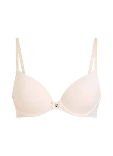 Hunkemöller Vorgeformter Bügel-BH Plunge - Linen - 75B - Schmeichelhafter V-Ausschnitt und verstellbare Träger für optimalen Komfort. Dieser Bügel-BH bietet perfekten Halt und eine elegante Schleife zwischen den Körbchen. Ideal für jeden Anlass!