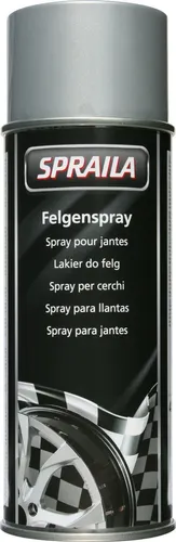 Felgensilber Lackspray 400ml - Hochglänzender Autolack für Felgen - Autopflege & Motorradpflege - Schnelltrocknendes Felgenspray in Hochglanz-Silber für eine professionelle und langlebige Lackierung Ihrer Felgen.