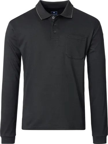 Redmond Herren Polo-Shirt Langarm 6XL anthra - Hochwertiges Herren Polo-Shirt in Größe 6XL, mit langem Arm und aus weichem Jersey-Material für hohen Tragekomfort. Ideal für lässige Anlässe und Freizeit.
