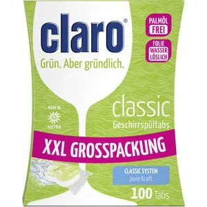 Claro Spülmaschinentabs Öko Classic Tabs, XXL, 100 Stück