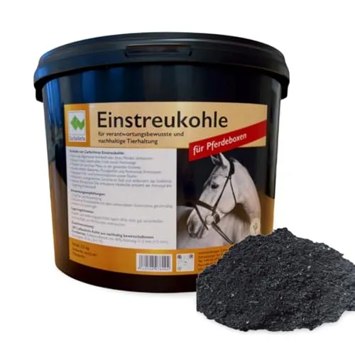 CarboVerte Einstreukohle für Pfedeboxen zur verbesserten Stallhygiene, 3,5 kg, Einstreuzusatz, mit allen Einstreuarten mischbar
