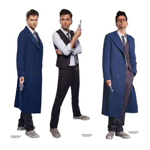 David Tennant The 14th Doctor Who Regal Top Set Mit Drei Mini Standees 31cm Hoch
