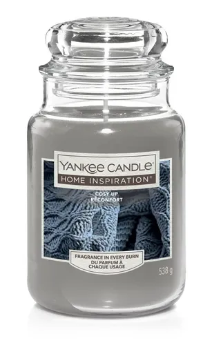 Yankee Candle Duftkerze Großes Glas Cosy Up 538 g, grau