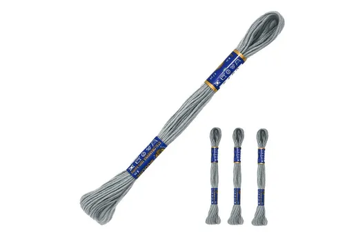 maDDma 3 Docken Stickgarn / Sticktwist Stickgarn, 8 m, 8832 bleifarben