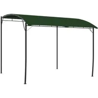 vidaXL Pavillon 3x3m Grün aus Stoff und Aluminium - Dieser stilvolle Pavillon bietet schattige Plätze für Gartenpartys und entspannte Nachmittage. Der robuste Rahmen und das schützende Dach sorgen für Langlebigkeit und Komfort im Freien.