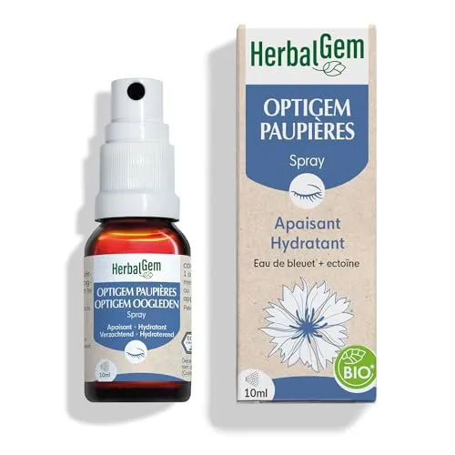 Herbalgem Optigem Bio-Augenspray, Müdigkeit, beruhigend, feuchtigkeitsspendend, Kornblume, 10 ml