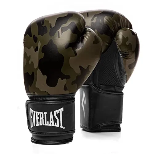 Everlast Spark Glove Boxhandschuhe – Camouflage, 12oz - Punchinghandschuhe mit Evershield-Technologie für optimalen Handgelenkschutz und belüfteten Evercool-Mesh-Handflächen für trockene Hände während des Trainings.