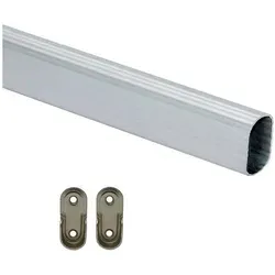 HOOZ Kleiderstange Kleiderstange Silber mit Halterung in silber von Hooz