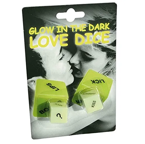 Liebesw�rfel englisch - leuchten im Dunkeln (Love Dice - Glow in the dark)