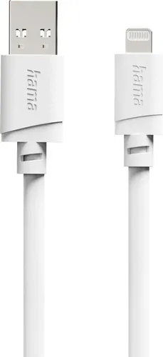Hama Ladekabel, USB-A - Lightning, für iPhone/iPad, MFi, 1 m, Weiß (00201800)