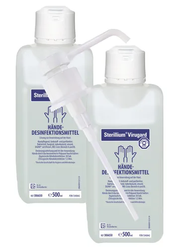 Bode | Hartmann Sterillium Virugard 2 x 500 ml  + 1 x Bode Dosierpumpe