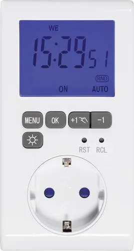 Sygonix SY-3057190 Steckdosen-Zeitschaltuhr digital Wochenprogramm 3680W IP20 Countdown-Funktion, Timer-Funktion
