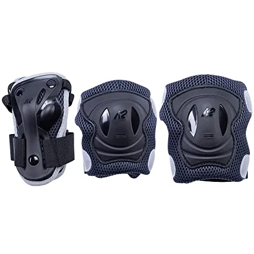 K2 Skates Unisex Inline Skates Performance PAD Set - Arm- & Handgelenkschoner für Skateboarder, inklusive atmungsaktiver Polsterung und robusten Plastikkappen für optimalen Schutz und Komfort beim Skaten.