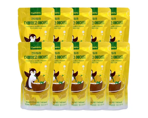 Cantabile Kaffee, Cantabile Double Mango Flavored Ade mit Mangopüree 230ml 10er Pack