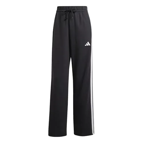 Adidas Damen Essentials 3-Stripes Freizeithose, Schwarz/Weiß, XL - Bequeme Freizeithose mit elastischem Bund und Kordelzug, ideal für den Alltag. Hergestellt aus mindestens 70 % recycelten Materialien, bietet sie Komfort und Stil.