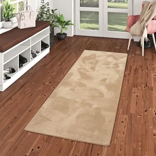 Snapstyle Hochflor Teppich Läufer Taupe – Super Soft & Rutschfest für Flur und Wohnzimmer - Hochwertiger Läufer aus 100% Polyester mit rutschfester Rückseite für sicheren Halt. Pflegeleicht und in modernem Design erhältlich, perfekt für jeden Wohnstil.