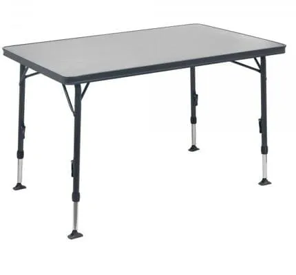 CRESPO Campingtisch Sevilla AP/272 120 x 80 cm schwarz - Camping-Möbel, stabiler und leichter Klapptisch mit hitzebeständiger Melamin-Tischplatte, ideal für Outdoor-Abenteuer und einfach zu transportieren.