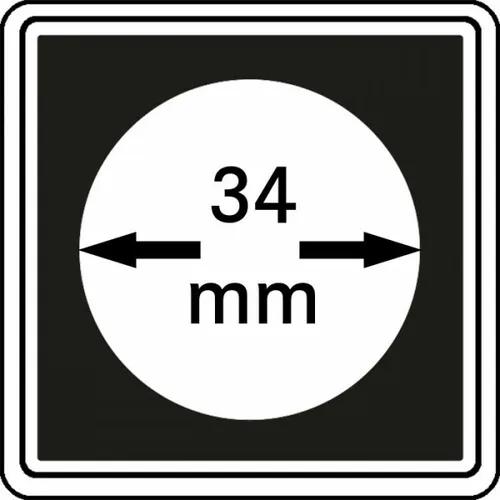 LINDNER 2240034 Münzkapseln CARREE 34 mm Für 20 CHF Franken 1/2 OZ Panda 1