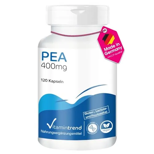 Vitamintrend PEA Kapseln hochdosiert 400mg – 120 Stück veganes Nahrungsergänzungsmittel