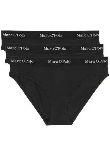Marc O'Polo Damen Essentials 3-Pack Briefs, Schwarz, S EU - Funktionsunterwäsche, klassischer Look und angenehmes Tragegefühl für den ganzen Tag